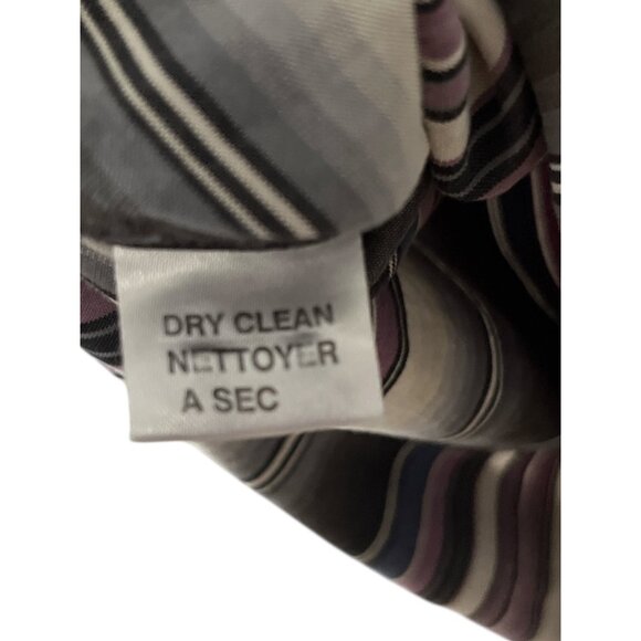 Vtg Tommy Bahama Men’s XXL Striped Shirt – Silk Blend Button Down, Gray Purple B - Picture 4 of 6